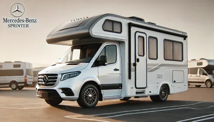 DALL·E 2024-09-21 16.34.58 - A side view of a modern Mercedes-Benz Sprinter camper, showcasin...webp